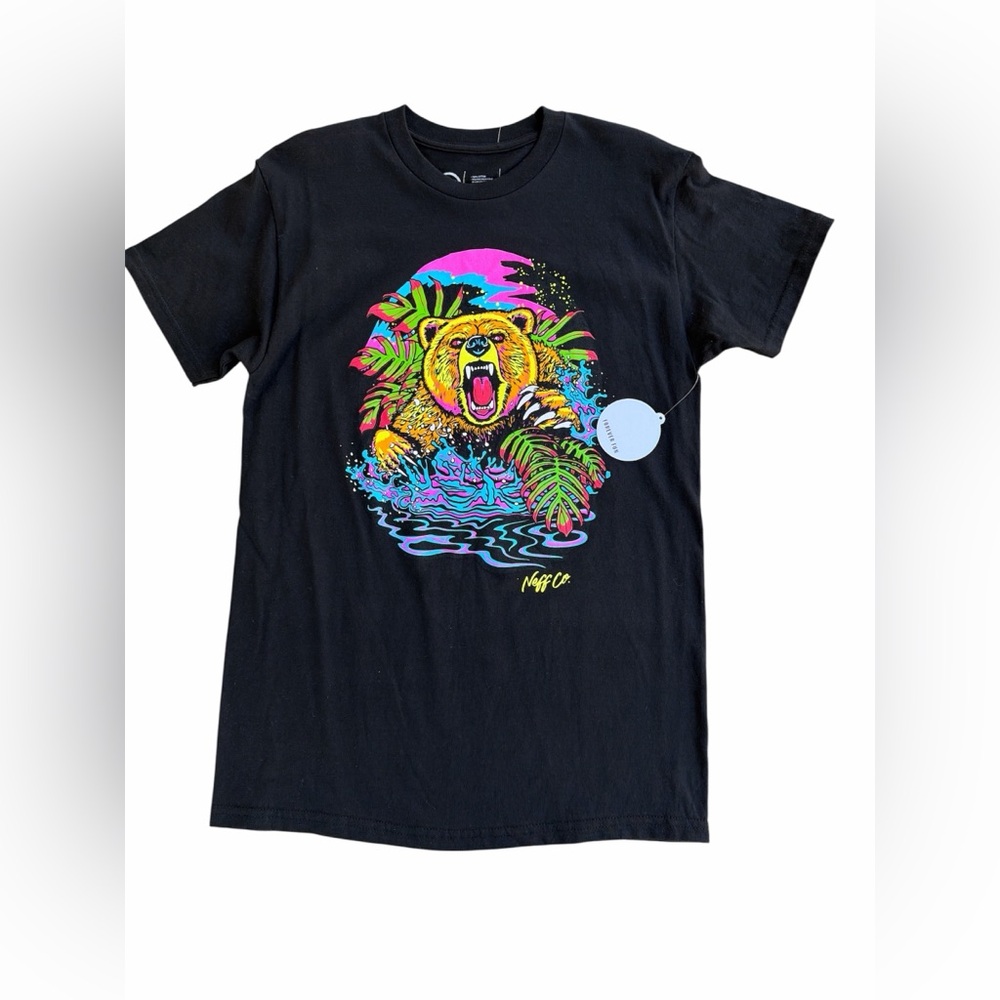 Neff Black Tee with Colorful Graphic